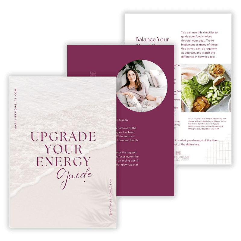 Natalie K. Douglas has created a free guide for women to help them upgrade their energy and balance their blood sugar levels.